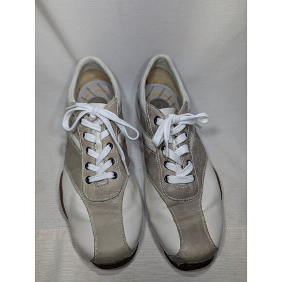 Dr Doc Martens vintage Mens Nate Leather Lace Up Sneakers Shoes Sz 12 Gray Ivory - Picture 7 of 9